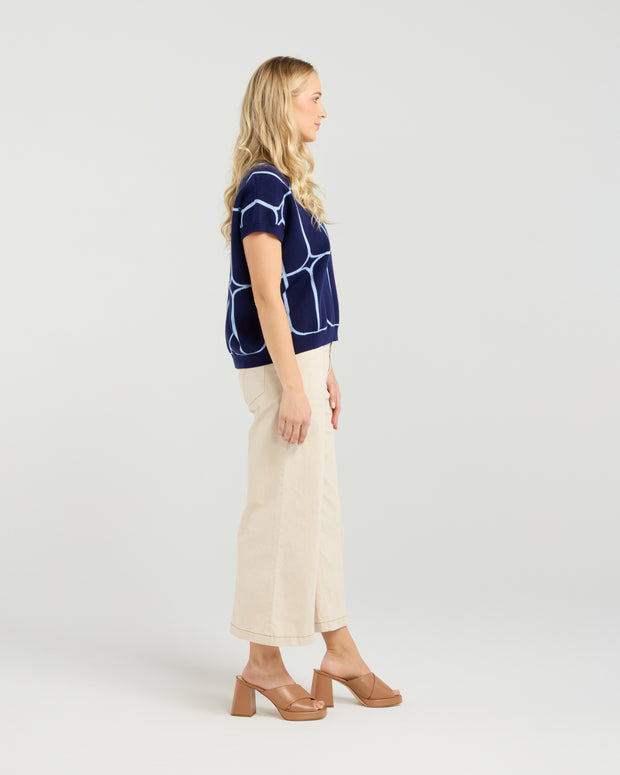 et alia Sedgewick Knit - Twilight Trellis