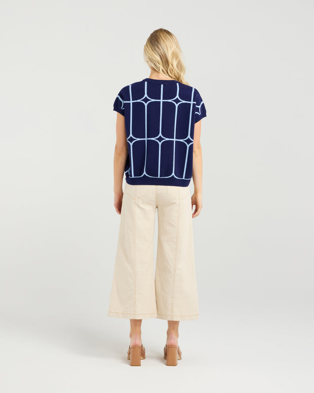 et alia Sedgewick Knit - Twilight Trellis