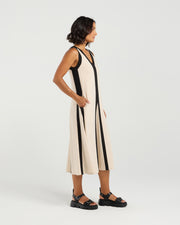 et alia Edie Dress - Taupe Lines