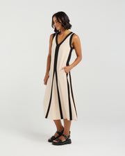 et alia Edie Dress - Taupe Lines