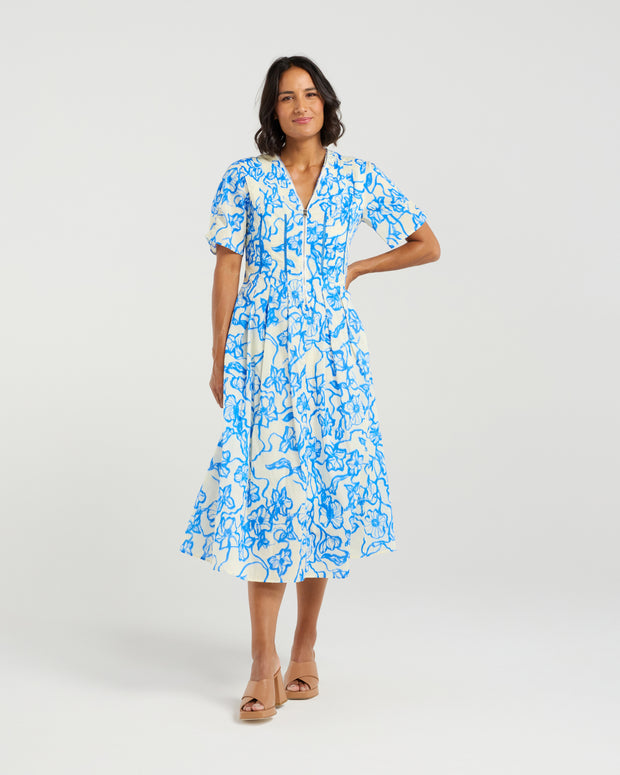 et alia Vera Dress - Flowerbomb Blue
