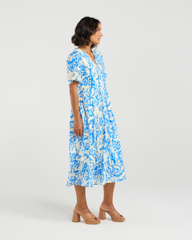 et alia Vera Dress - Flowerbomb Blue