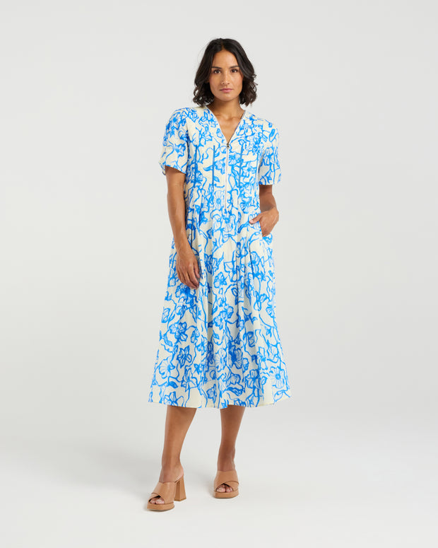 et alia Vera Dress - Flowerbomb Blue