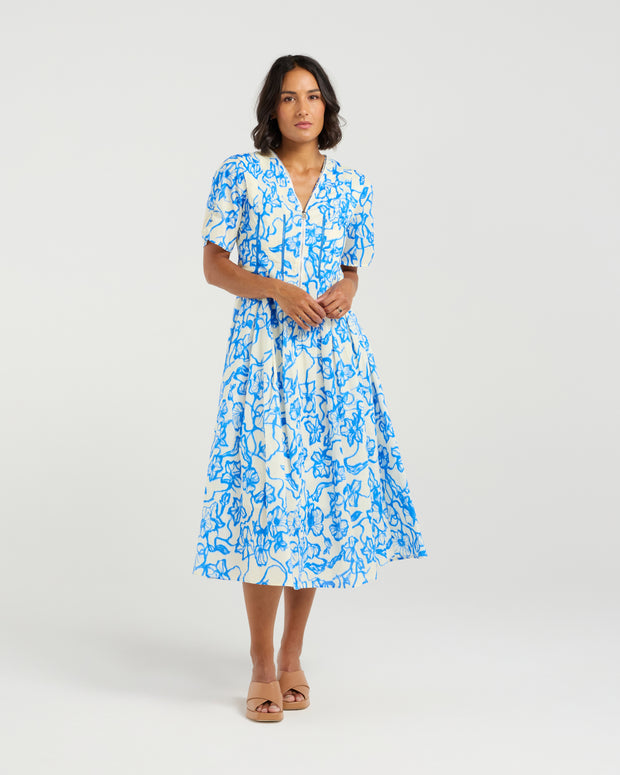 et alia Vera Dress - Flowerbomb Blue