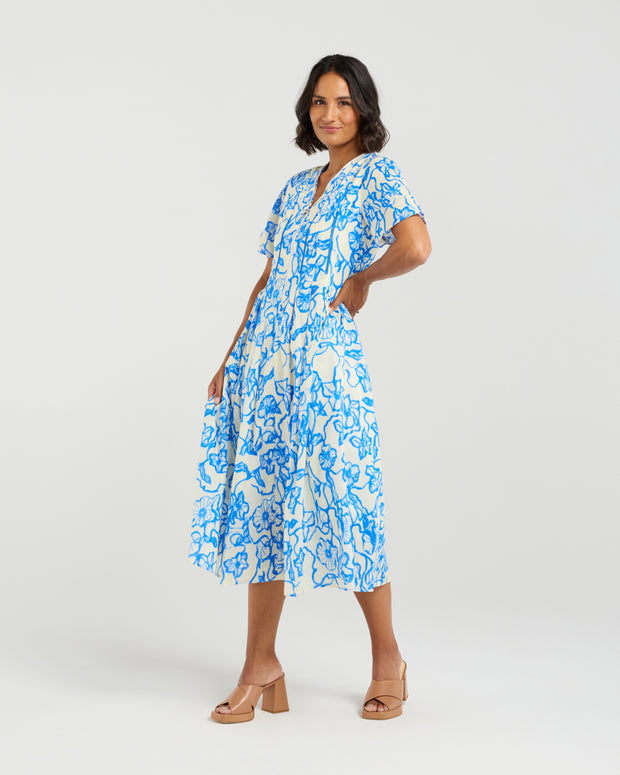 et alia Vera Dress - Flowerbomb Blue