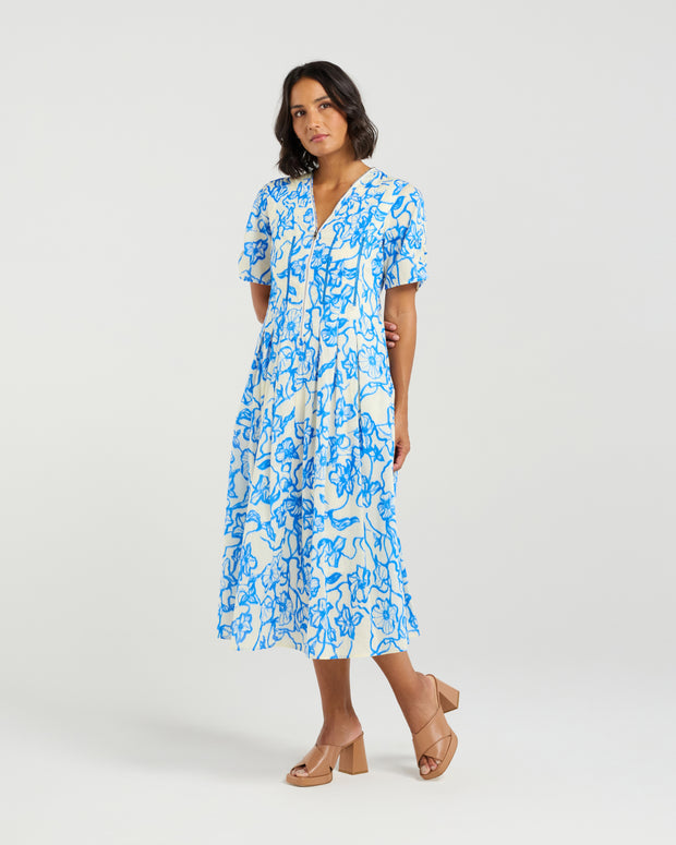 et alia Vera Dress - Flowerbomb Blue