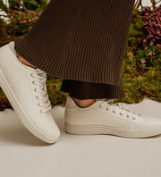 Woden Sneakers Jane Leather III - Blanc de Blanc