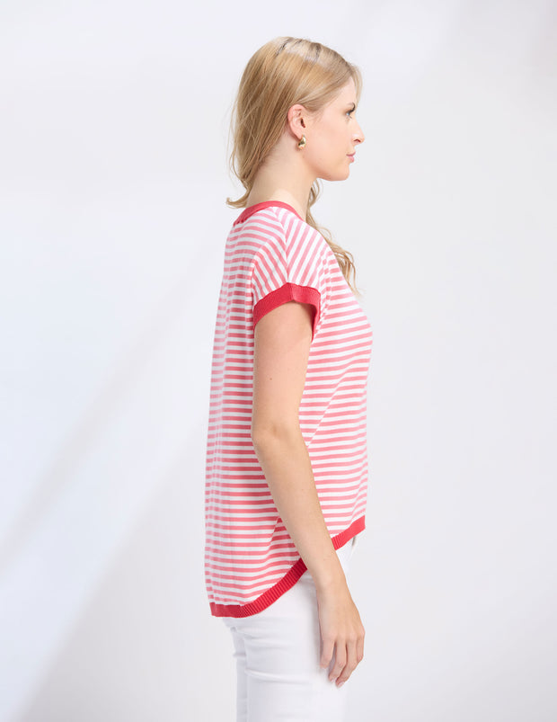 Stella + Gemma Laneway Top - Pink Stripe