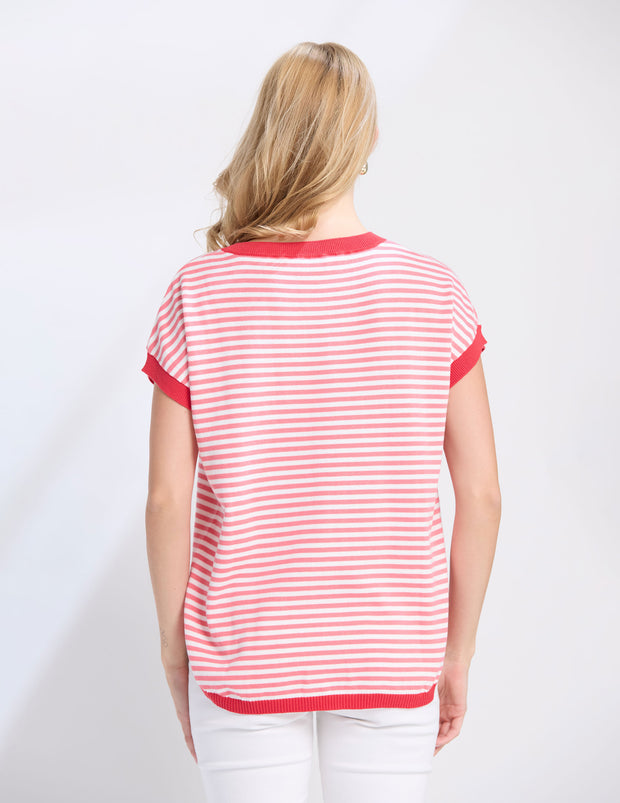 Stella + Gemma Laneway Top - Pink Stripe