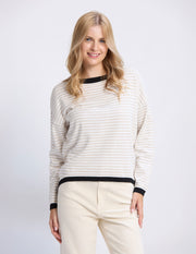 Stella + Gemma Street Top - Beige Stripe