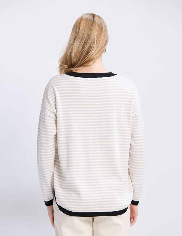 Stella + Gemma Street Top - Beige Stripe