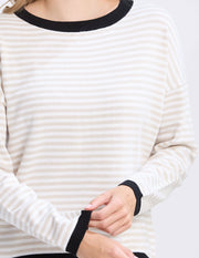 Stella + Gemma Street Top - Beige Stripe