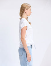 Stella + Gemma Top Knot Top - White