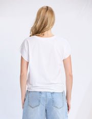 Stella + Gemma Top Knot Top - White