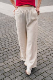 MSCH Disa High Waist Pants - Sand Melange