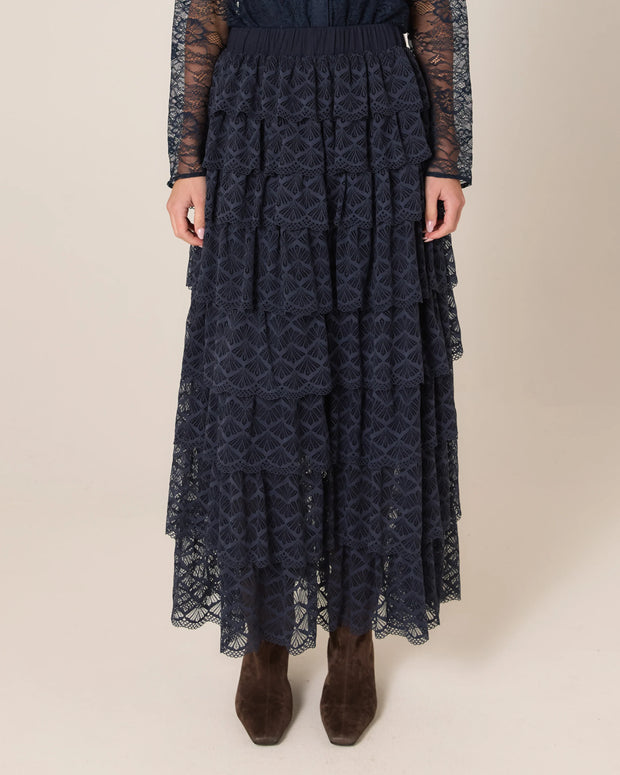 Fate + Becker Domino Maxi Skirt - Navy