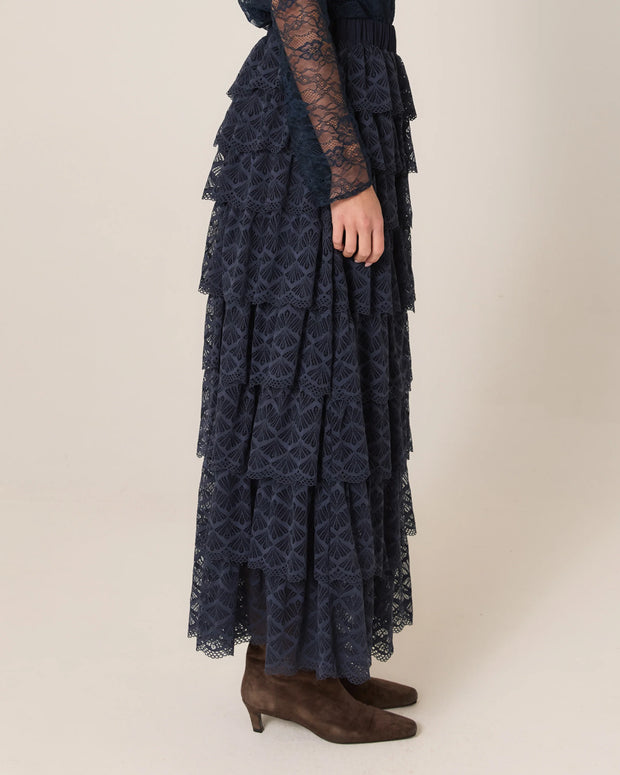 Fate + Becker Domino Maxi Skirt - Navy