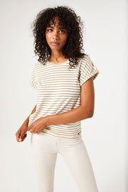 Garcia Pia T-shirt - Iced Coffee Stripe