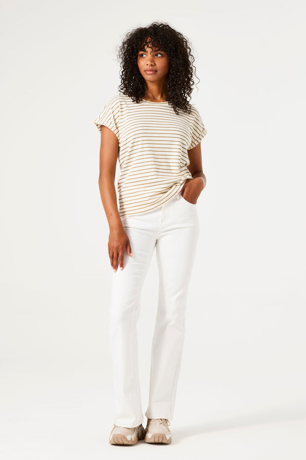 Garcia Pia T-shirt - Iced Coffee Stripe