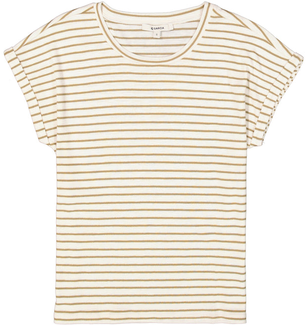 Garcia Pia T-shirt - Iced Coffee Stripe