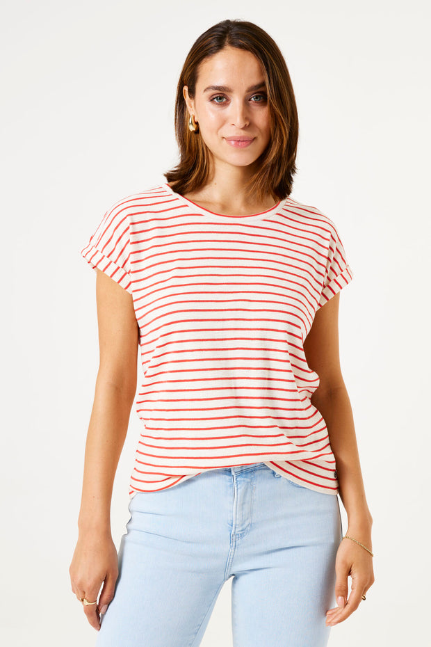 Garcia Frankie T-shirt - Ruby Red Stripe