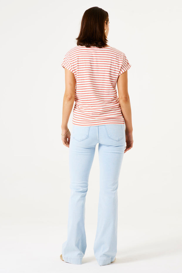 Garcia Frankie T-shirt - Ruby Red Stripe