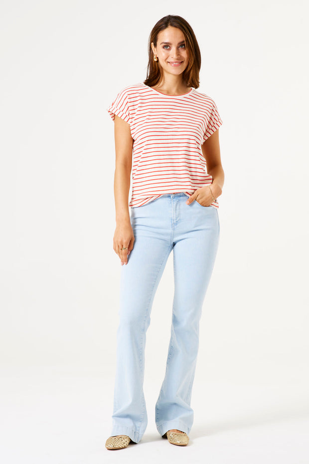 Garcia Frankie T-shirt - Ruby Red Stripe