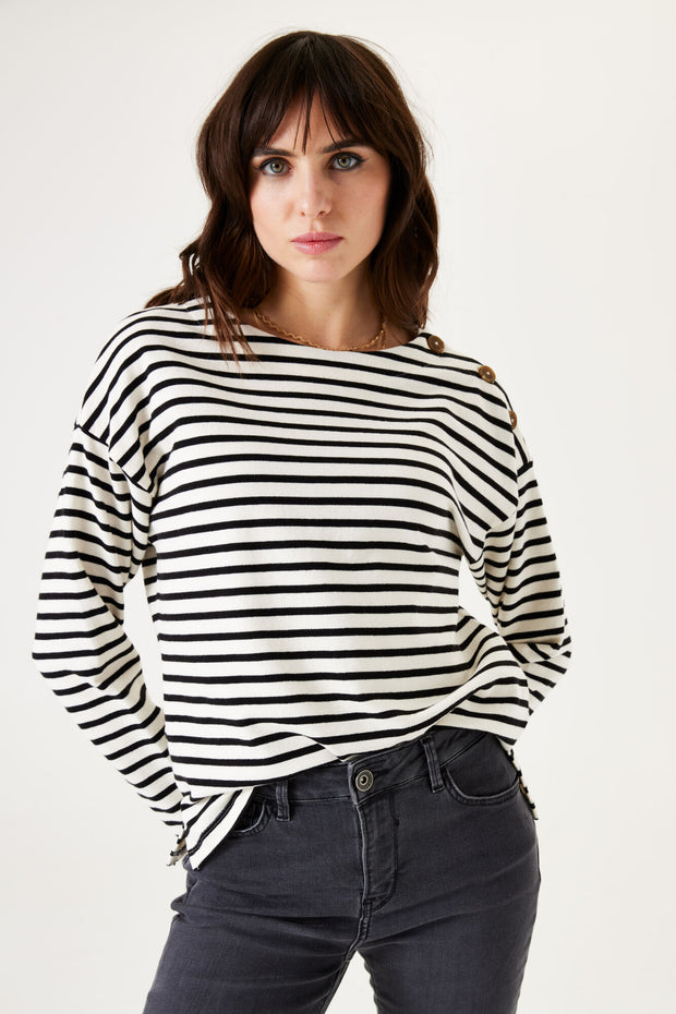 Garcia Martha Sweater - Black Stripe