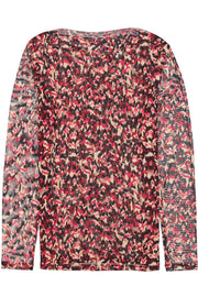 Garcia Millie Mesh Top - Cabernet Print