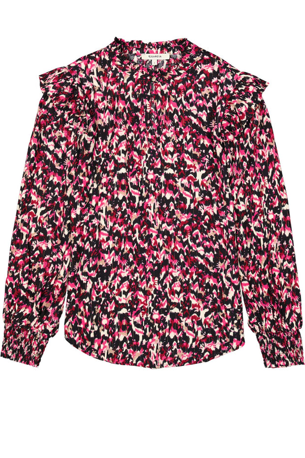 Garcia Megan Blouse - Cabernet Print