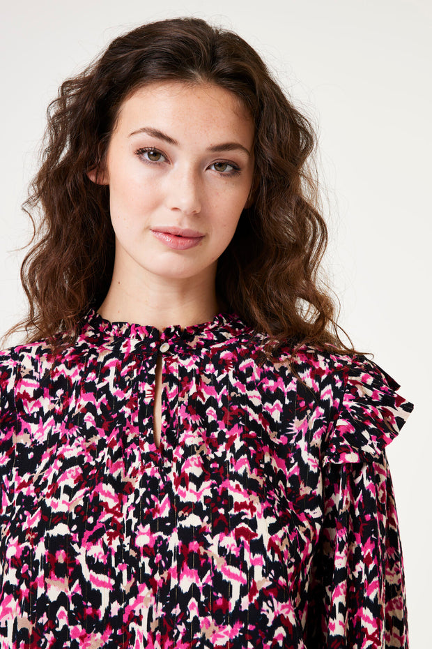 Garcia Megan Blouse - Cabernet Print