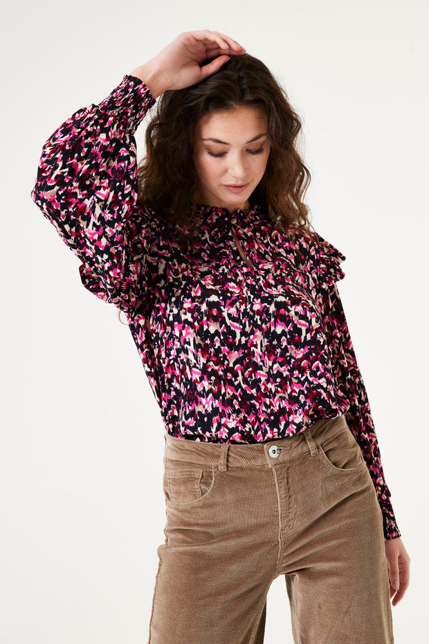 Garcia Megan Blouse - Cabernet Print