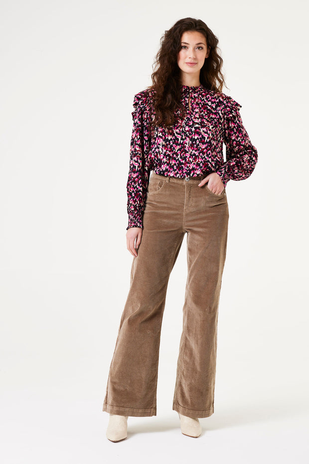 Garcia Megan Blouse - Cabernet Print