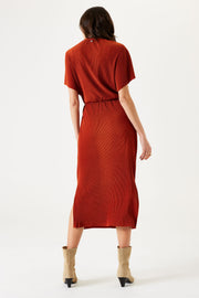 Garcia Pleated Midi Dress - Picante