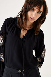 Garcia Boho Blouse - Black