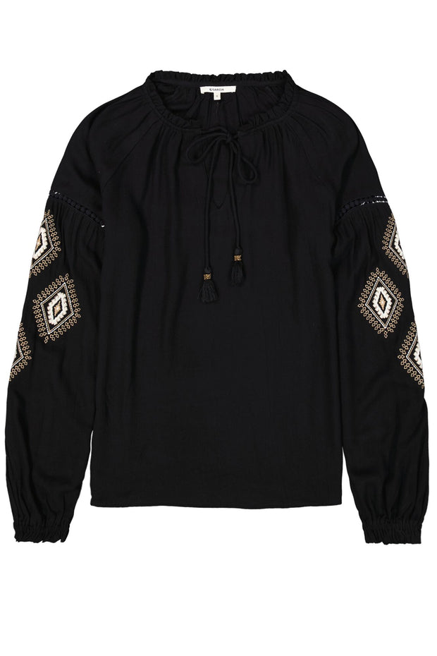 Garcia Boho Blouse - Black