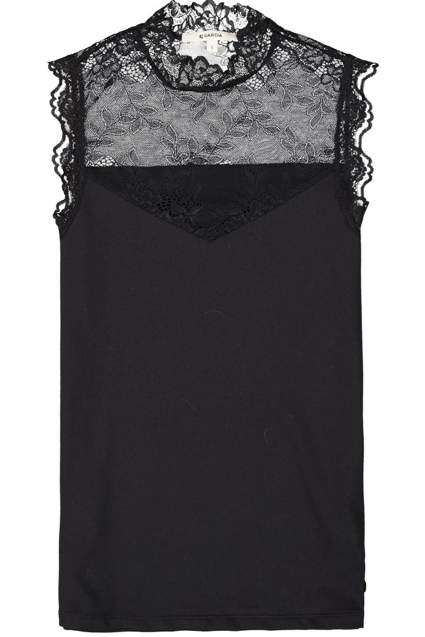 Garcia Lace Singlet - Black