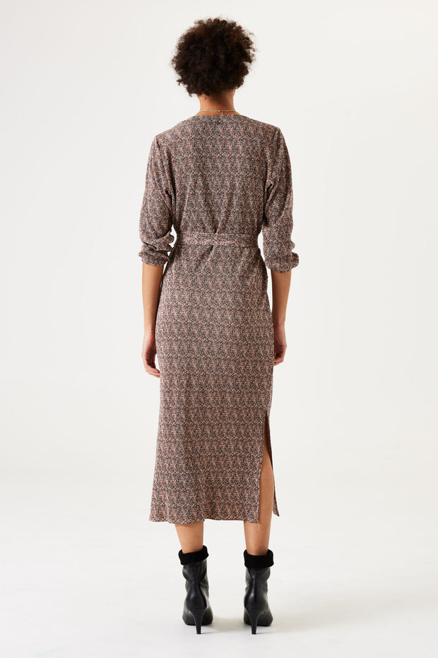 Garcia Long Sleeve Wrap Dress - Muted Clay