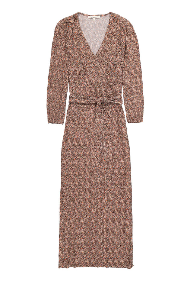 Garcia Long Sleeve Wrap Dress - Muted Clay