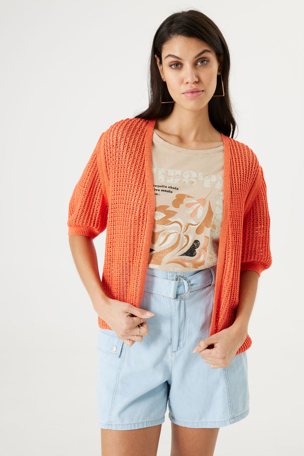 Garcia Cardigan - Orange Emberglow