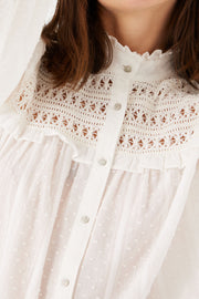 Garcia Lacey Blouse - White