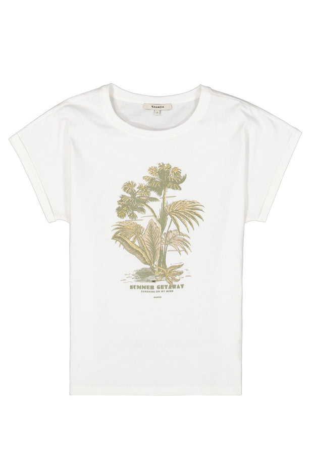 Garcia T-Shirt - Palm White