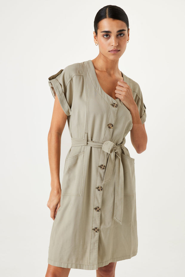 Garcia Jessica Button Down Mini Dress - Seagrass