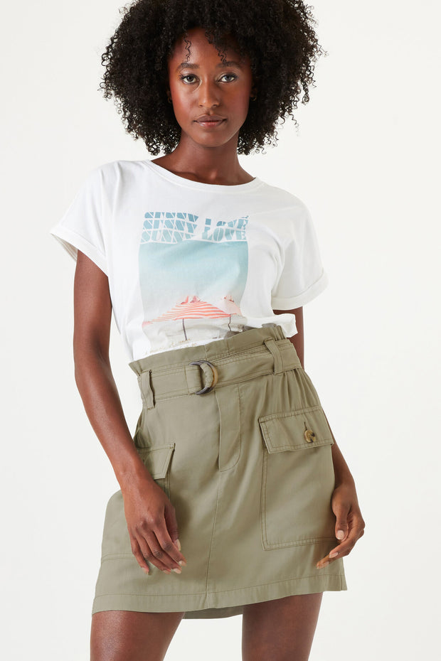 Garcia Cargo Mini Skirt - Seagrass