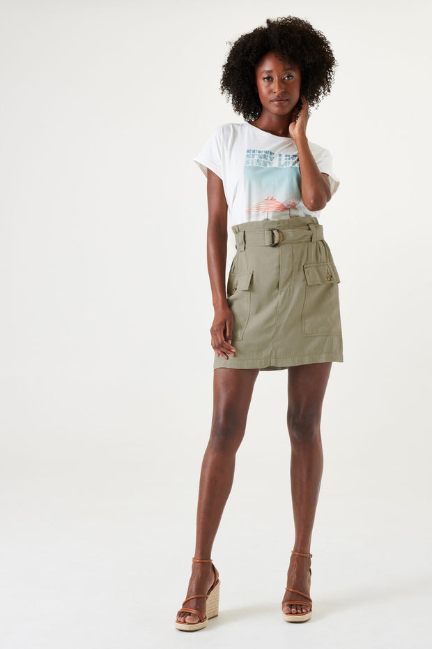 Garcia Cargo Mini Skirt - Seagrass