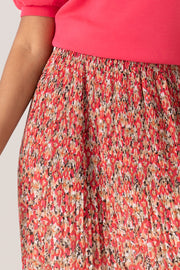 Garcia Midi Pleated Skirt - Lush Pink