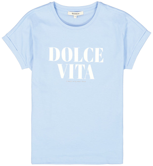 Garcia Dolce Vita T-Shirt - Blue Wave