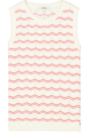 Garcia Flo Knit Singlet - Ecru Stripe