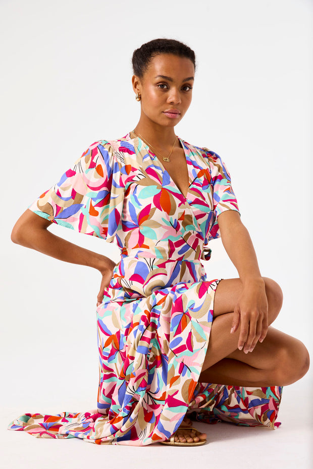 Garcia Samara Wrap Dress - Dazzling Blue