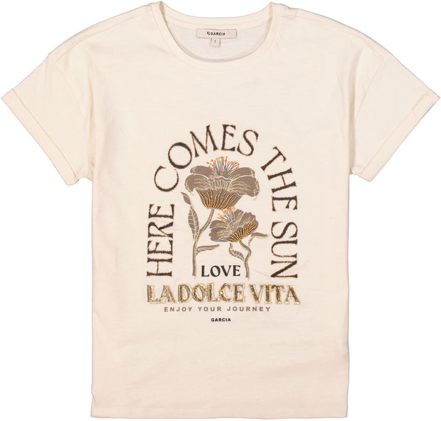 Garcia Here Comes The Sun Tee - Whitecap